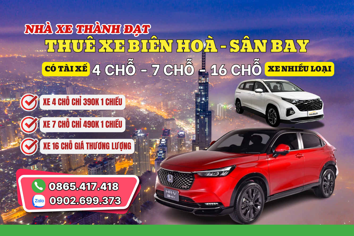 giá thuê xe 4 chỗ có tài xế